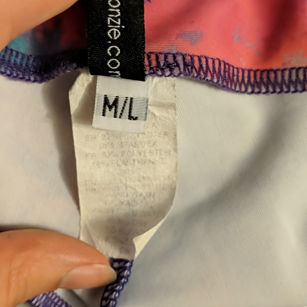 ✨5/$25✨ Onzie Anthropologie nature rainbow leggings - Picture 7 of 8